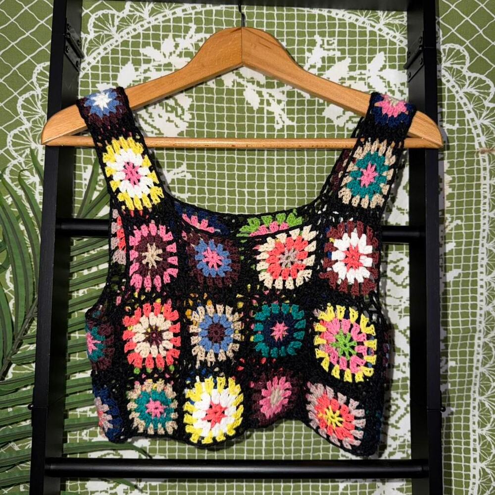 Vintage granny square crochet
